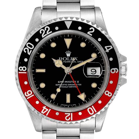 rolex gmt master black and red